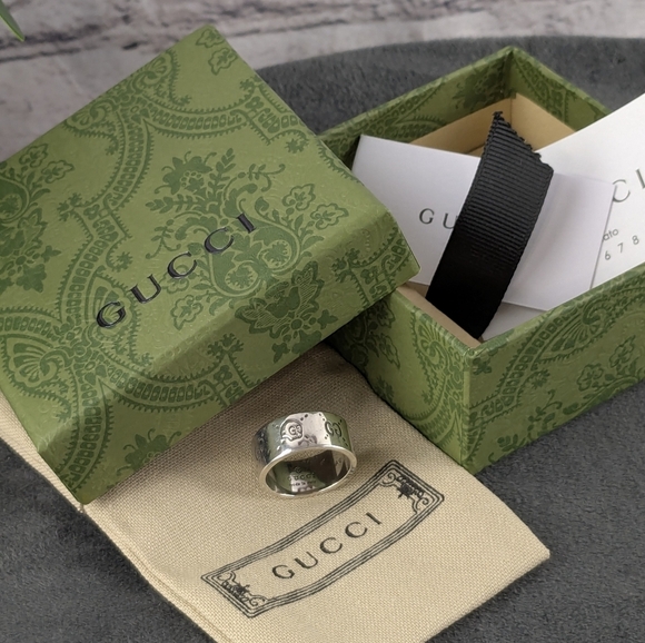 Gucci Ghost Ring, 9mm US 7, Unisex Men's Women's - Picture 1 of 6